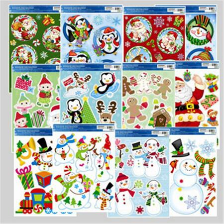RGP Window Cling Christmas Modern Kids Cute Assorted 2013 Designs, 96PK G91167